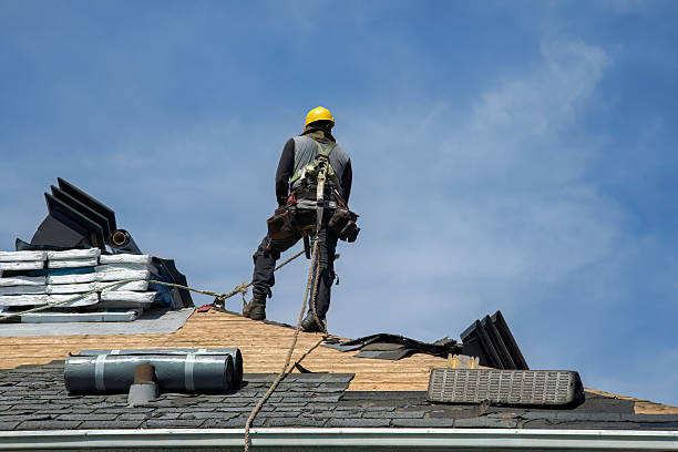 Professional Gutter Installation technician working in Danielsville, PA